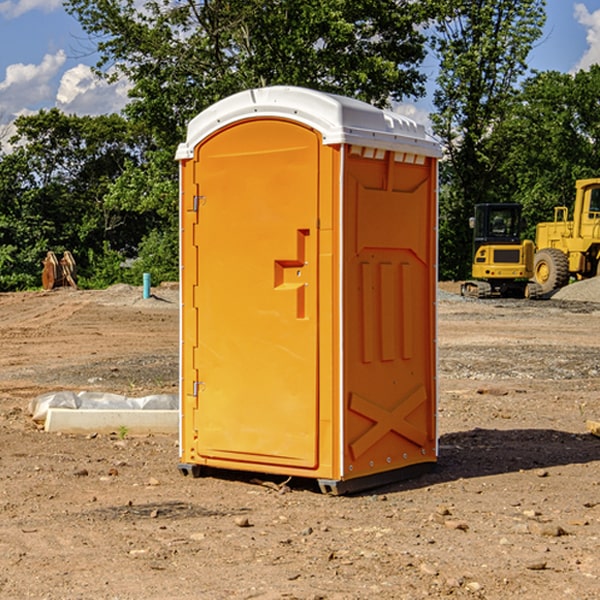 how often are the porta potties cleaned and serviced during a rental period in Caldwell County